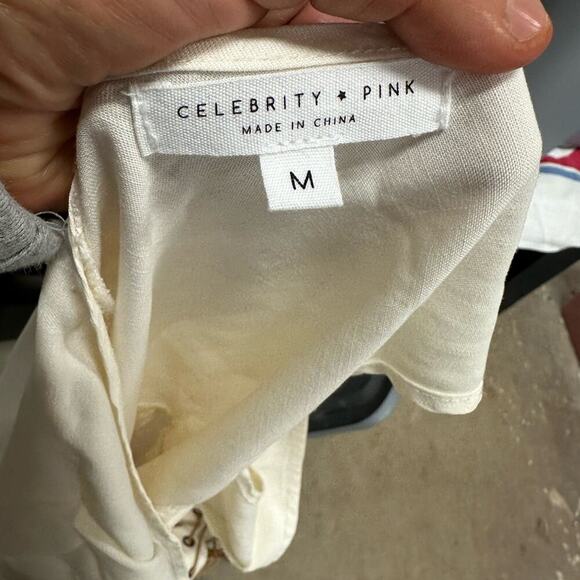 Celebrity Pink Boho Lace Up Dresss - Picture 3 of 8